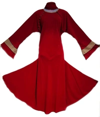 Humeira Abaya Humeira Dubai Style 3 layer Baju Red Color Abaya in Al Firdous Fabric - 54, 300 gms