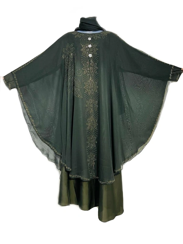 Humeira Abaya Humeira Dubai Style Front Bell Farasha in Al Nida Fabric - 54, 300 gms