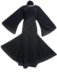 Humeira Abaya Dubai Style Embroidery BSY Abaya in Al Firdous Fabric - 54, 300 gms