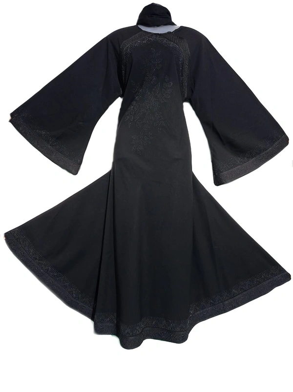 Humeira Abaya Dubai Style Embroidery BSY Abaya in Al Firdous Fabric - 54, 300 gms