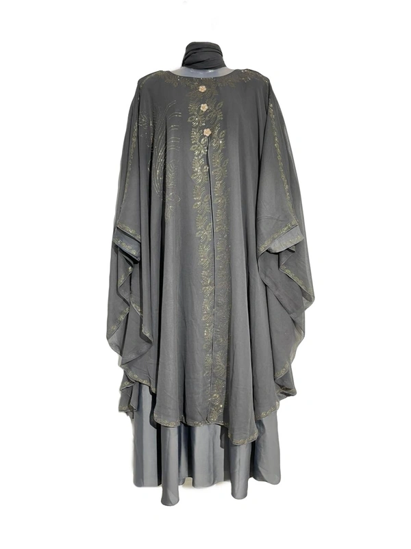 Humeira Abaya Humeira Islamic Indian Traditional Farasha Abaya in Al Nida Fabric With M S Work Stone - 54, 300 gms