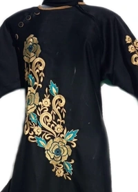 Humeira Abaya Arabian Style Embroidery Buta in Al Nida Fabric - 54, 300 gms