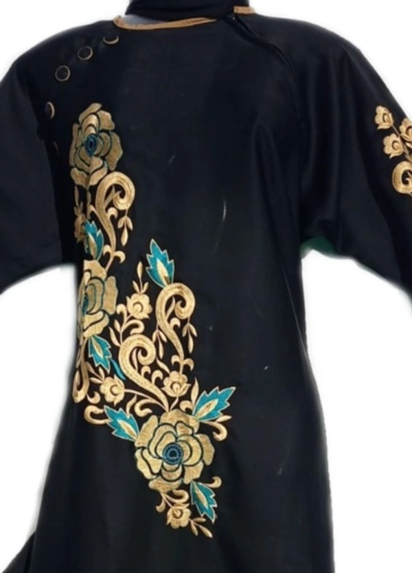 Humeira Abaya Arabian Style Embroidery Buta in Al Nida Fabric - 54, 300 gms