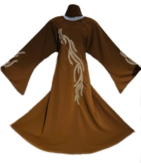 Humeira Abaya Indian Style Embroidery Yellow Abaya in Al Nida Fabric - 54, 300 gms