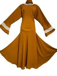 Humeira Abaya Humeira India Style 6 Button Abaya in Al Nida Fabric With 3 Layer Sleeves in Al Nida Fabric - 54, 300 gms