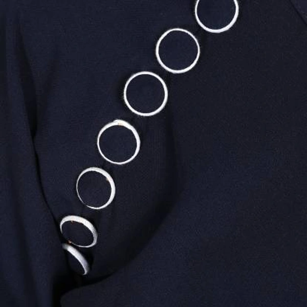 Humeira Abaya Humeira Dubai Style Simple 3 Layer Sleeves Style Abaya in Al Firdous Fabric (Blue) - 54, 300 gms