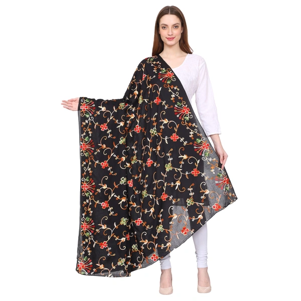 Humeira Abaya Beautiful Rayon Chadar in Embroidery Heavy Work in Black Color - M, 100 gms