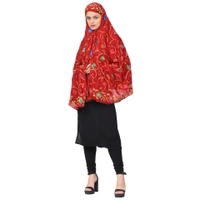 Humeira Abaya Indian Multi Color Embroidery Chadar for Women in Rayon Fabric - M, 100 gms