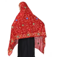 Humeira Abaya Indian Multi Color Embroidery Chadar for Women in Rayon Fabric - M, 100 gms