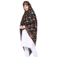 Humeira Abaya Indian Traditional Jaal Squar Chadar in Rayon Fabric With Embroidry Work for Women - M, 100 gms