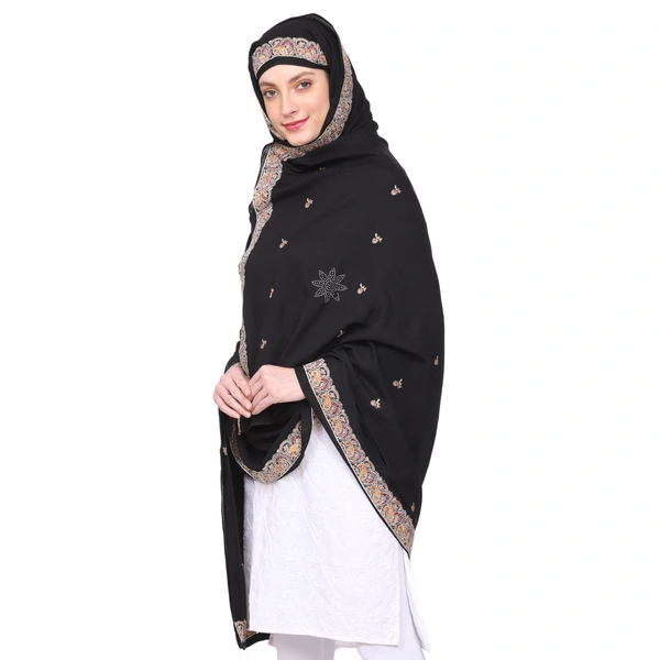 Humeira Abaya Indian Style Red Multi Color Chadar Stoles in Rayyon - M, 100 gms