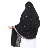 Humeira Abaya Indian Style Red Multi Color Chadar Stoles in Rayyon - M, 100 gms
