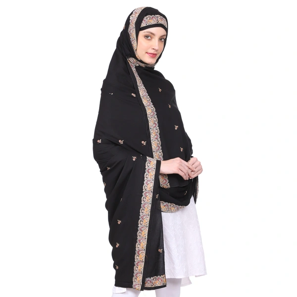 Humeira Abaya Indian Style Red Multi Color Chadar Stoles in Rayyon - M, 100 gms
