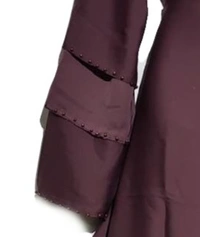 Humeira Abaya Humeira Dubai Style Simple 3 Layer Maroon Color Abaya in Al Nida Fabric - 54, 302 gms