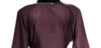 Humeira Abaya Humeira Dubai Style Simple 3 Layer Maroon Color Abaya in Al Nida Fabric - 54, 302 gms