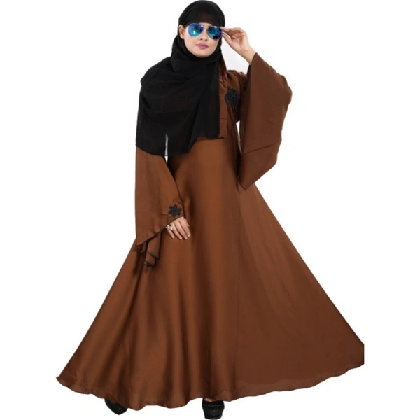 Humeira Abaya Dubai Style Simple Abaya in Al Nida Fabric - 54, 300 gms
