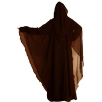 Humeira Abaya Brown Simple Front Closed Kaftan Farasha in Al Nida Fabric - 54, 300 gms