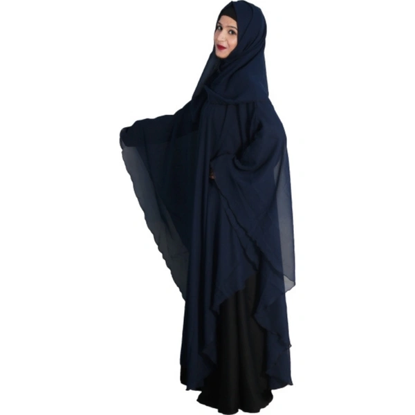Humeira Abaya Blue Farasha Kaftan in Al Nida Fabric - 54, 300 gms