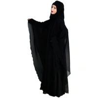 Humeira Abaya Simple Black Farasha in Al Nida Fabric - 54, 300 gms