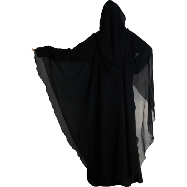 Humeira Abaya Simple Black Farasha in Al Nida Fabric - 54, 300 gms