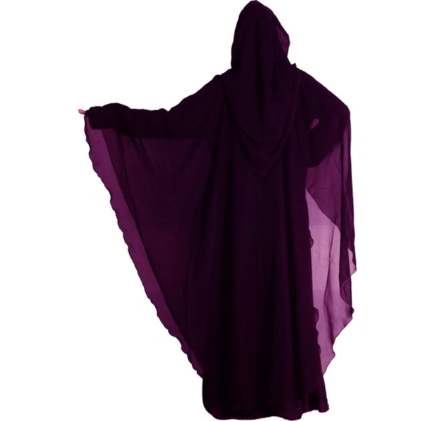 Humeira Abaya Simple Dubai Style Purple Color Farasha in Al Nida Fabric - 54, 300 gms