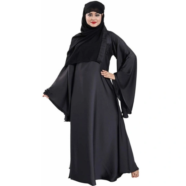 Humeira Abaya SImple Front Back Phool Abaya in Al Nida Fabric - 54, 300 gms