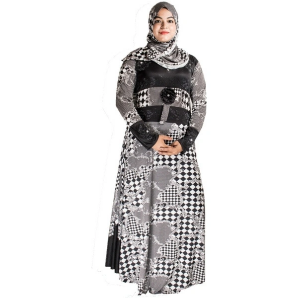 Humeira Abaya Indian Style Simple Long Ghair Burkha in Al Nida Fabric - 54, 300 gms