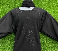Humeira Abaya Heavy 3 Layer MS Nug Burkha/Abaya in Al Nida Fabric - 54, Black, 300 gms