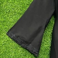 Humeira Abaya Small Simple Stone Work Burkha in Al Nida Fabric - 54, Black, 300 gms