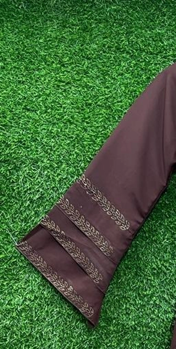 Humeira Abaya Brown Colour Chitta Nug Abaya - 54, Brown, 300 gm
