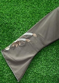 Humeira Abaya Jaal Type Skin Colour Embroidery Abaya in Al Nida Fabric - 54, Skin Colour, 300 gm