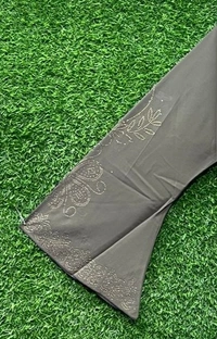Humeira Abaya Skin Colour Sleeves Nug Work Abaya in Al Nida Fabric - 54, Skin Colour, 300 gm