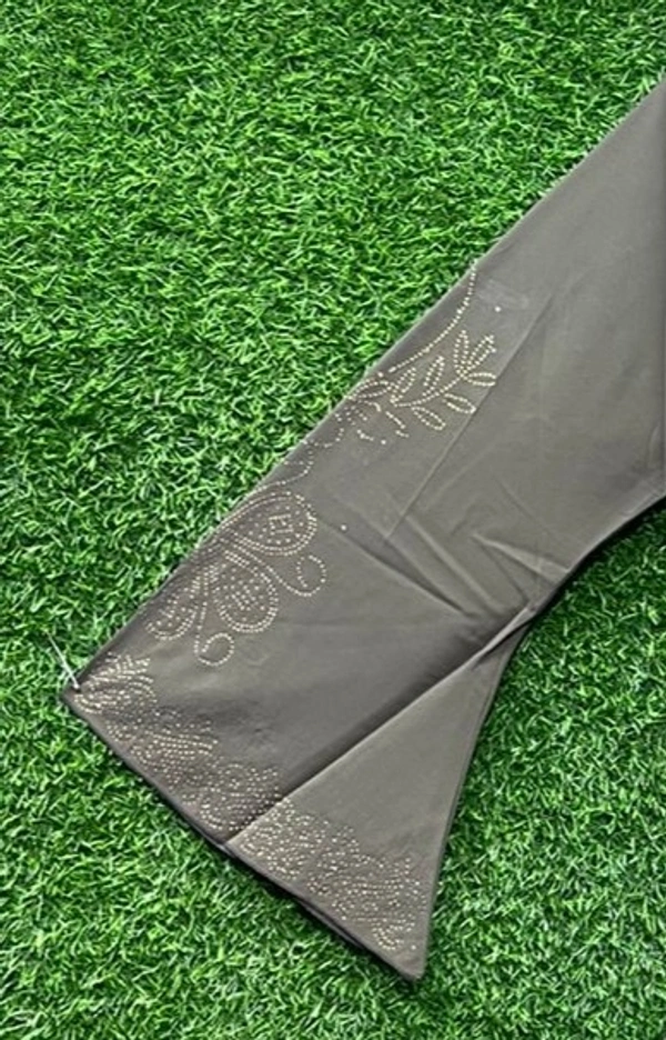 Humeira Abaya Skin Colour Sleeves Nug Work Abaya in Al Nida Fabric - 54, Skin Colour, 300 gm