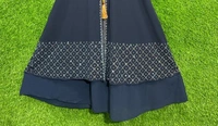 Humeira Abaya Front Open Grey Colour Coat Type Shirag Abaya in Al Nida Fabric - 54, Dark Grey, 300 gm