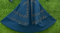 Humeira Abaya Full Bell Rama Green Colour Heavy Abaya in Al Nida Fabric - 54, Rama Green, 300 gm