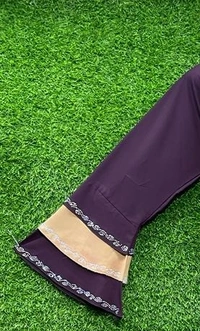 Humeira Abaya 6 BTN Big Buta Abaya in Al Firdous - 54, Purple, 300 gm