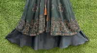 Humeira Abaya Haeavy Double Coat Abaya in Al Nida Fabric - 54, Green, 300 gm