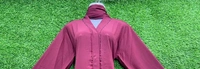 Humeira Abaya Front Open Simple Nug Burkha Abaya in Al Nida Fabric For School/College Girl - 54, Gajri, 300 gm