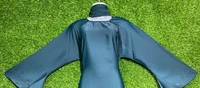 Humeira Abaya Simple Firozi Colour Simple Nug Abaya in Al Nida Fabric - 54, Rama Green, 300 gm