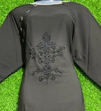 Humeira Abaya Dubai Style 6 BTN Kahi Colour Abaya in Al Firdous Fabric - 54, Kahi, 300 gm