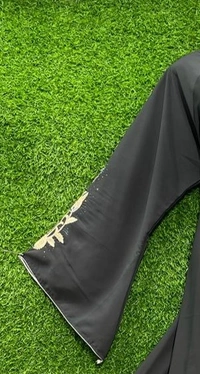 Humeira Abaya Long Sleeves Embroidery in Al Nida Fabric - 54, Brown, 300 gm