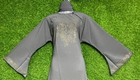Humeira Abaya Simple Front Stone Work Buta in Al Nida Fabric - 54, Skin Colour, 300 gm