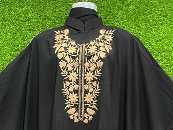 Humeira Abaya Dubai Style Black Colour Abaya - 54, Black, 300 gm
