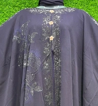 Humeira Abaya Side Simple Buta Purple Colour Farasha in Al Nida Fabric - 54, Purple, 300 gm