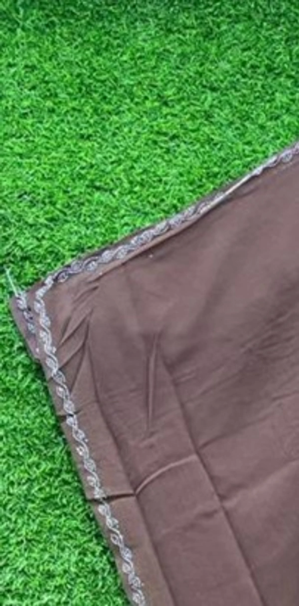 Humeira Abaya Dubai Style Light Brown Side Buta Farasha in Al Nida Fabric - 54, Light Brown, 300 gm