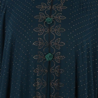 Humeira Abaya Dubai Style 3 Layer Farasha in Al Nida Fabric Specially Made For Bride - 54, Turquoise, 300 gms