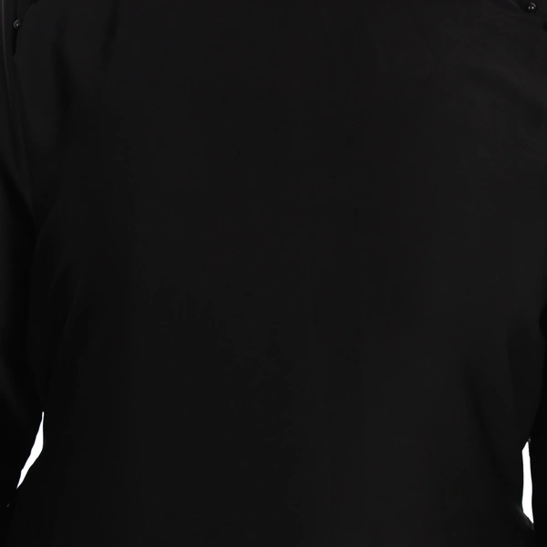 Humeira Abaya Dubai Style Simple 3 Layer Sleeves Pearl Work Abaya in Al Nida Fabric - 54, Black, 300 gms