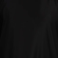 Humeira Abaya Dubai Style Simple Kuff Sleeves Abaya in Al Nida Fabric With Dupatta & NosePiece - 54, Black, 300 gms