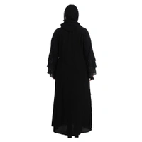 Humeira Abaya Dubai Style 3 Layer Pearl Firodous Fabric Abaya Specially Made For Bride - 54, Black, 300 gms