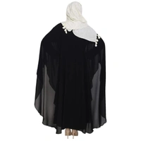 Humeira Abaya Simple Dubai Style Farasha in Al Nida Fabric Black Colour - 54, Black, 56, 44, 300